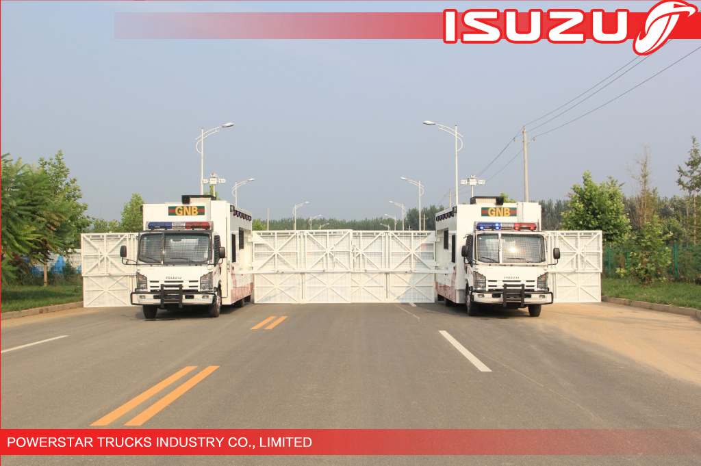 Japanese Isuzu Police Workshop Truck with guard for Emergency supplier