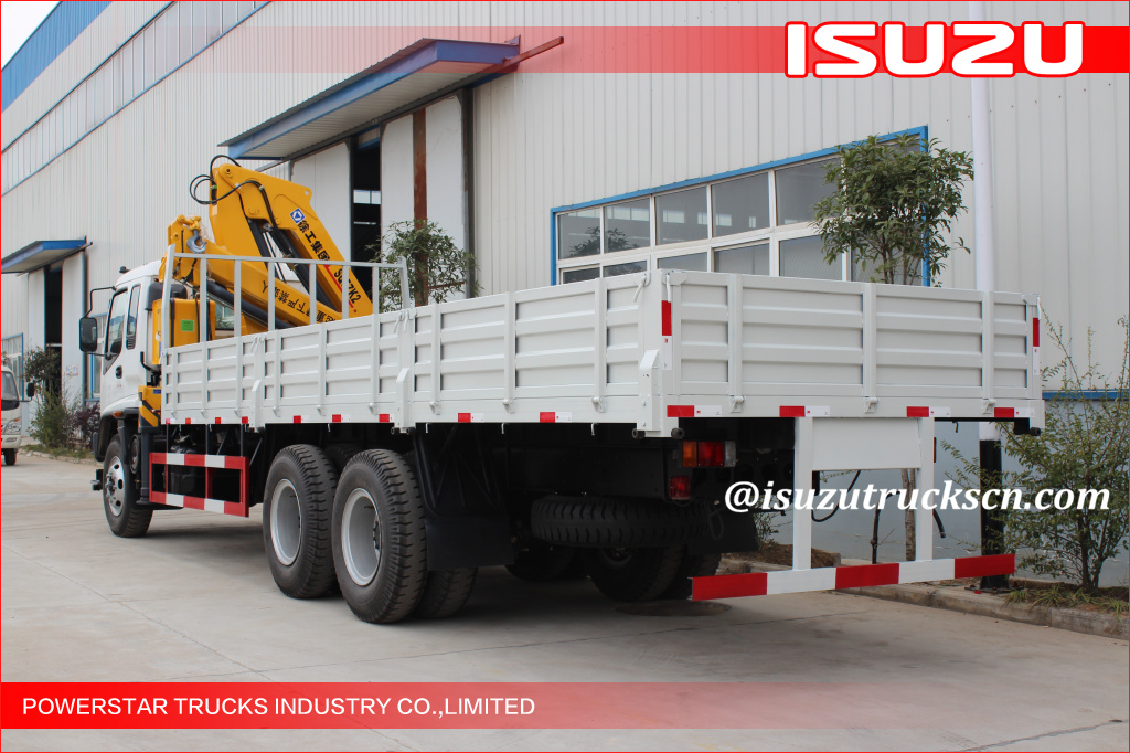 8 Ton Isuzu Cargo Folding Boom Truck Mounted Crane For Telecommunications facilities