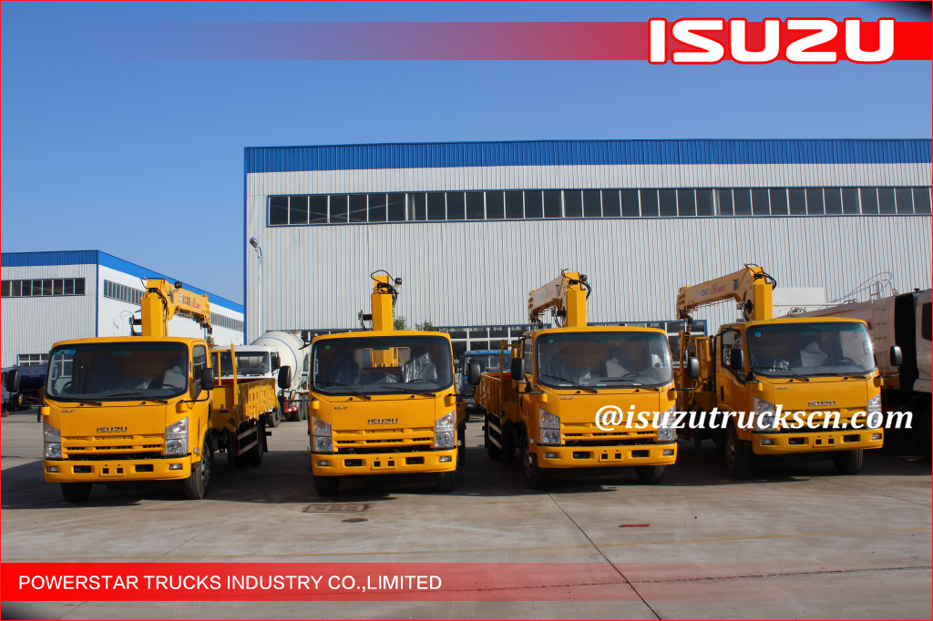 ELF Telescopic boom crane, ISUZU Telescoping boom crane, 700P Lorry truck crane