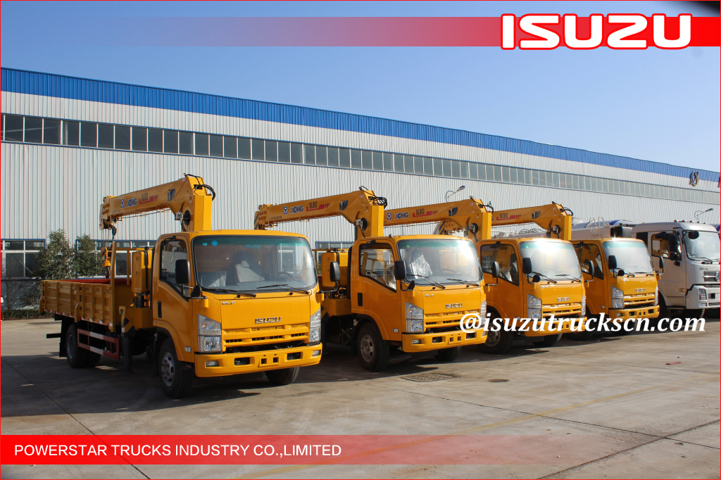 ELF Telescopic boom crane, ISUZU Telescoping boom crane, 700P Lorry truck crane