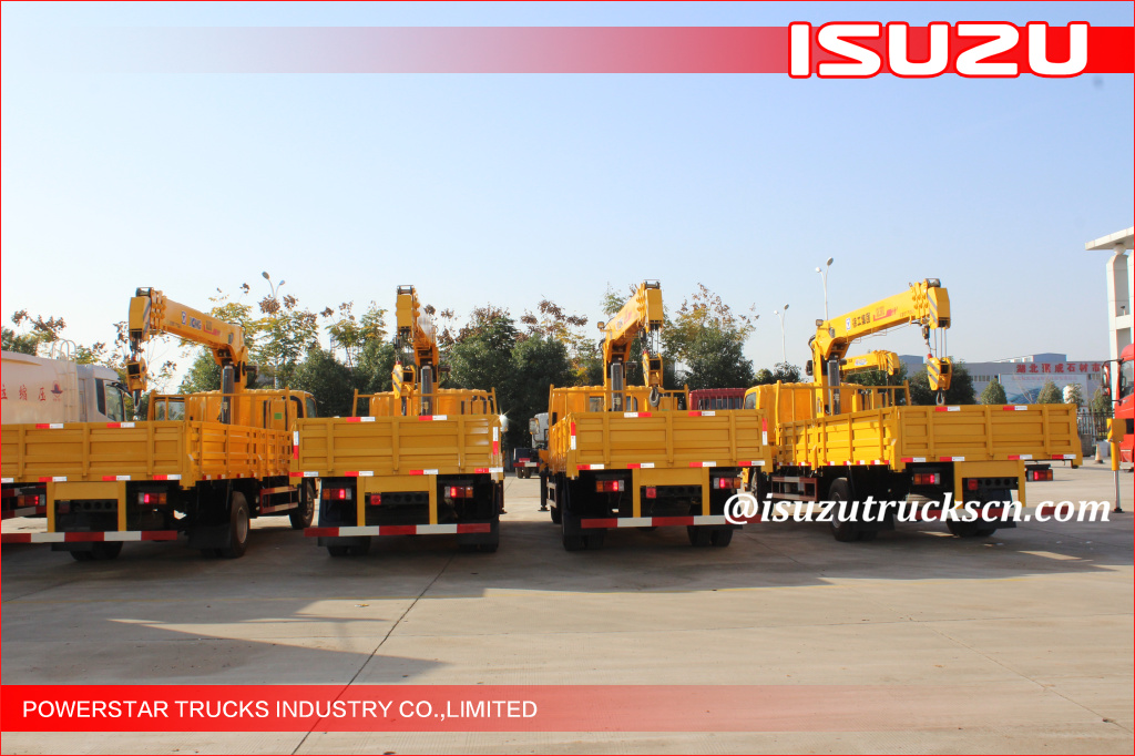 ELF Telescopic boom crane, ISUZU Telescoping boom crane, 700P Lorry truck crane