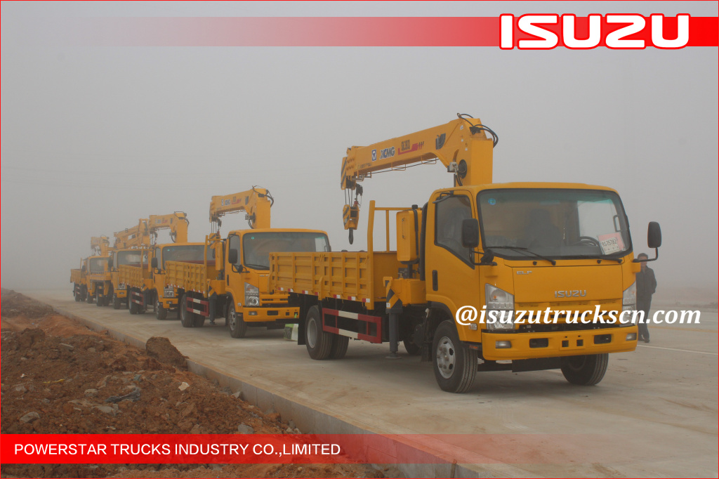 ELF Telescopic boom crane, ISUZU Telescoping boom crane, 700P Lorry truck crane