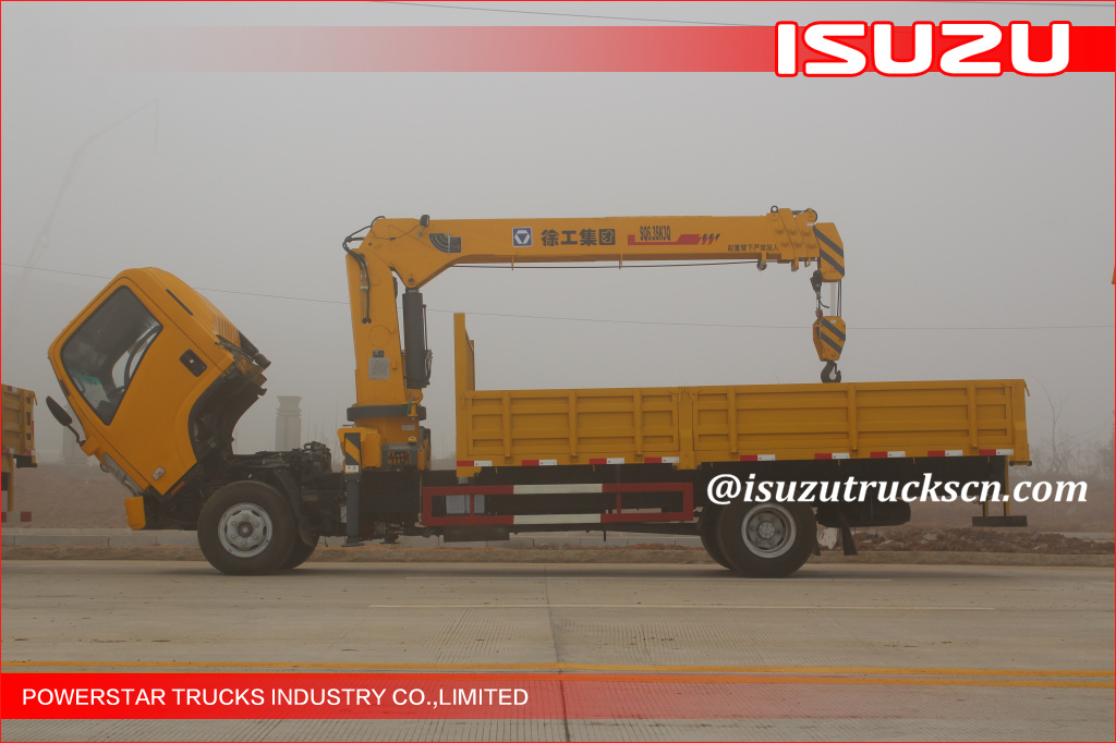 ELF Telescopic boom crane, ISUZU Telescoping boom crane, 700P Lorry truck crane