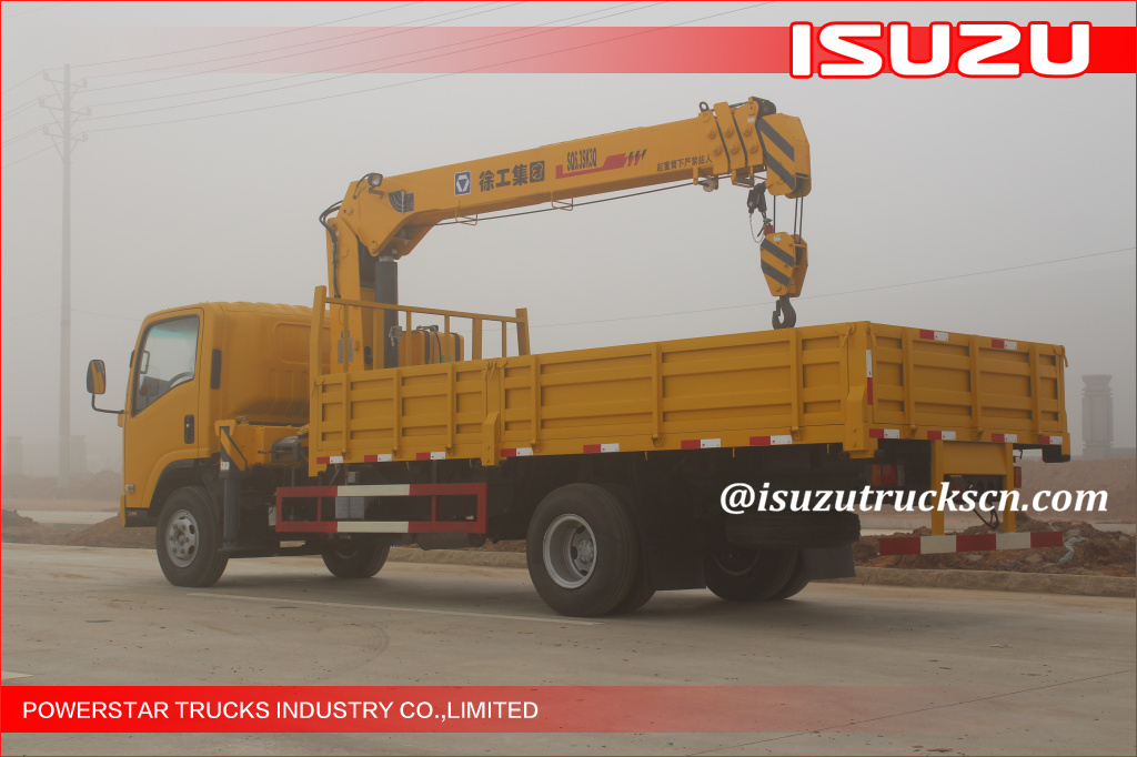ELF Telescopic boom crane, ISUZU Telescoping boom crane, 700P Lorry truck crane