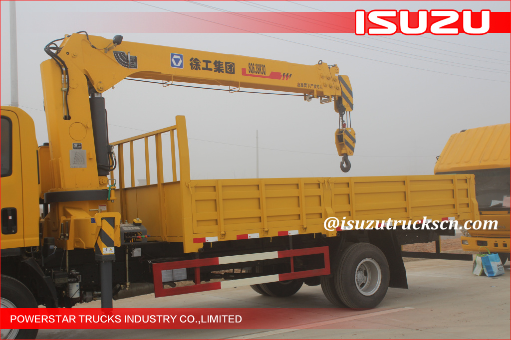 ELF Telescopic boom crane, ISUZU Telescoping boom crane, 700P Lorry truck crane