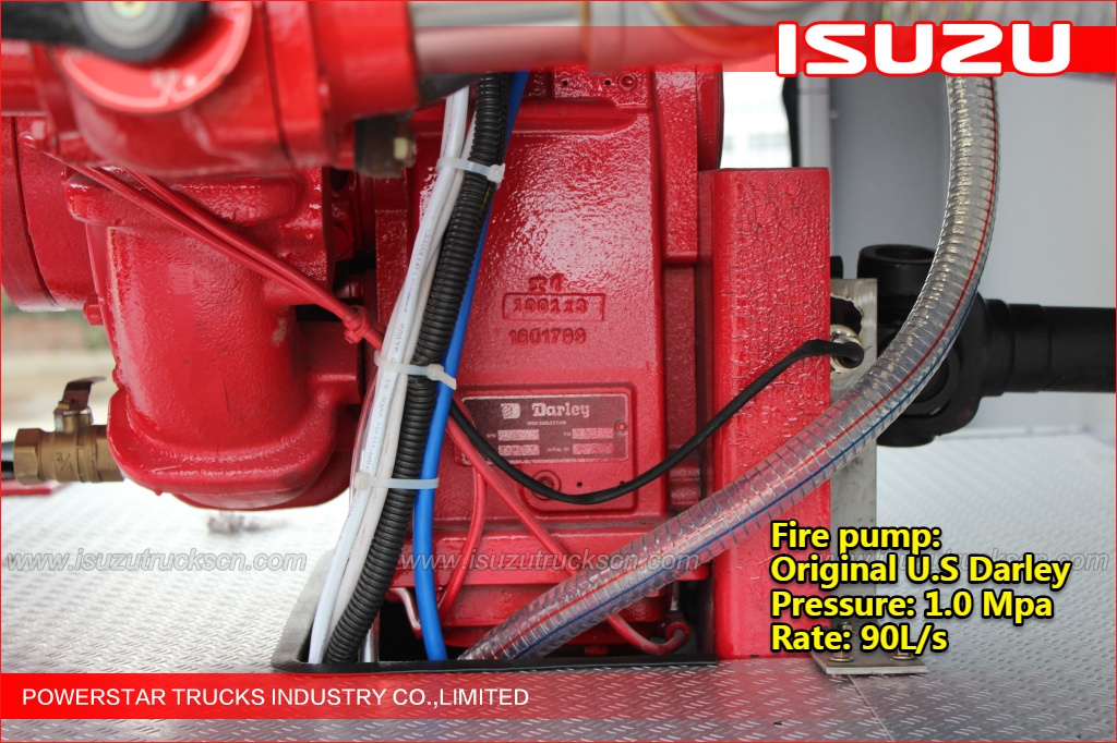 8x4 25,000L ISUZU Water Fire Truck with Darley fire pump and akron monitor