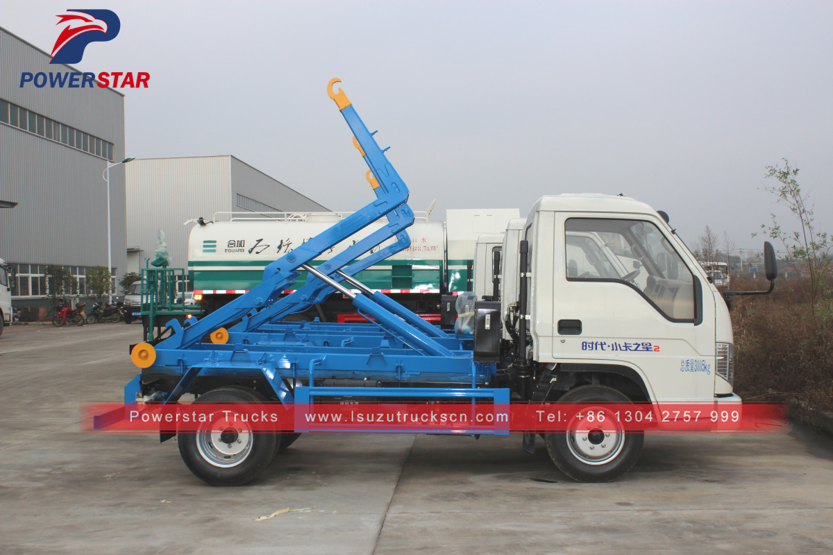 Myanmar Detachable compartment garbage truck Foton hooklift vehicle