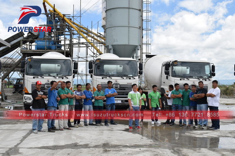 Philippines 6x4 10wheels HINO 10M3 Concrete Mixer Truck for sale