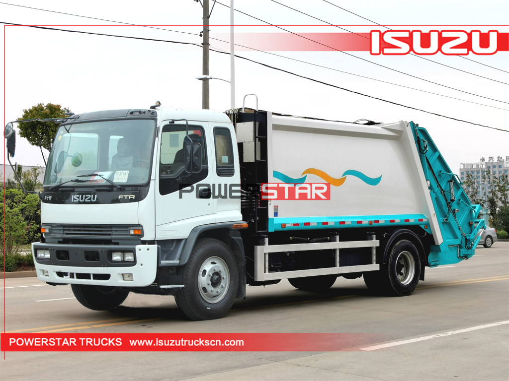 12cbm Isuzu Waste Compactor Vehicle FTR Rear Loader Garbage Truck 