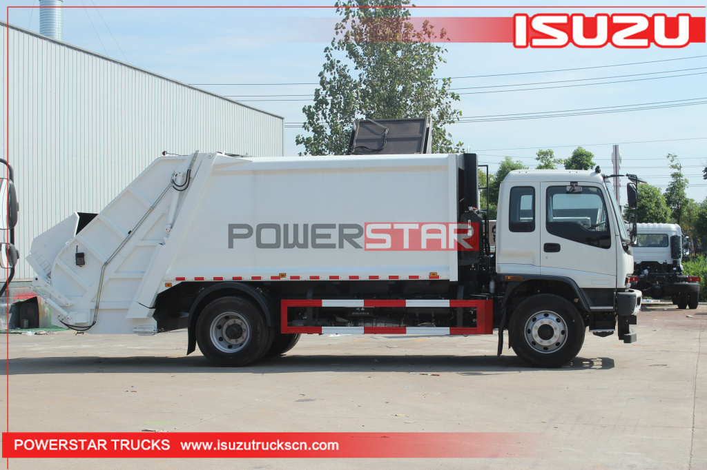 Mongolia ISUZU FTR FVR Compactor Refuse Truck 240HP Compressed Garbage Truck
