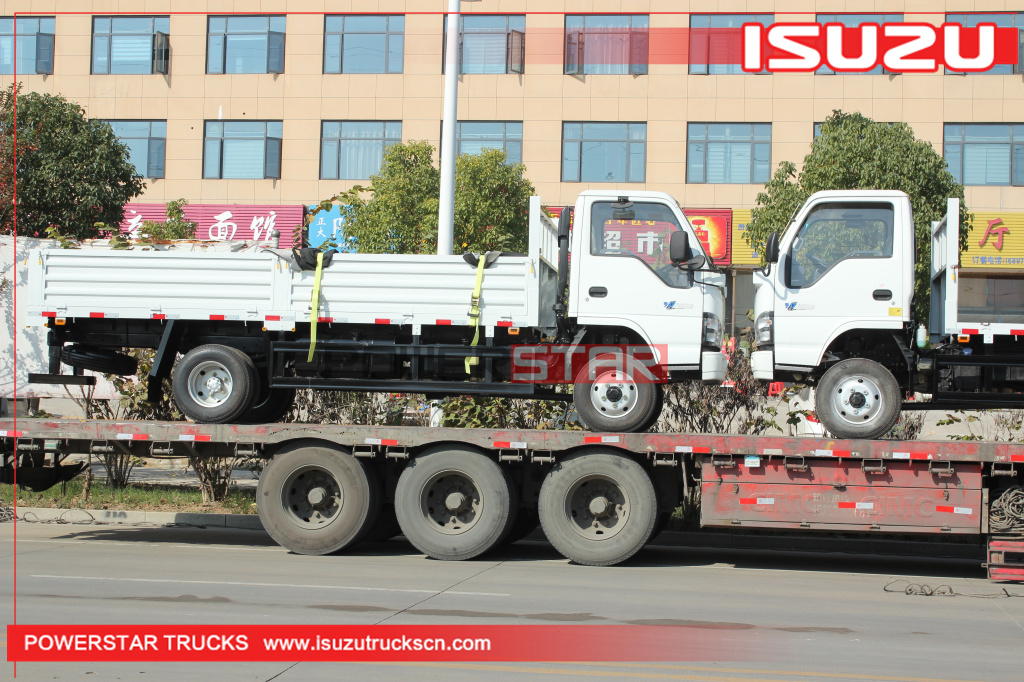 Philippines - 3 units ISUZU NKR 600P 4x4 off road dropside flatbed cargo van trucks