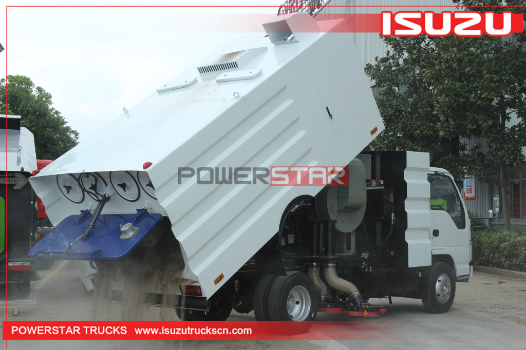 ISUZU ELF Vacuuming Sweeper Strong Suction Road Vacuum Cleaner Road Cleaning Vehicle