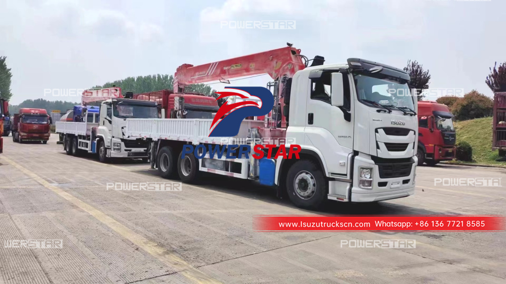 Myanmar Japan ISUZU GIGA Stiff Boom Crane Trucks with SPS40000 palfinger