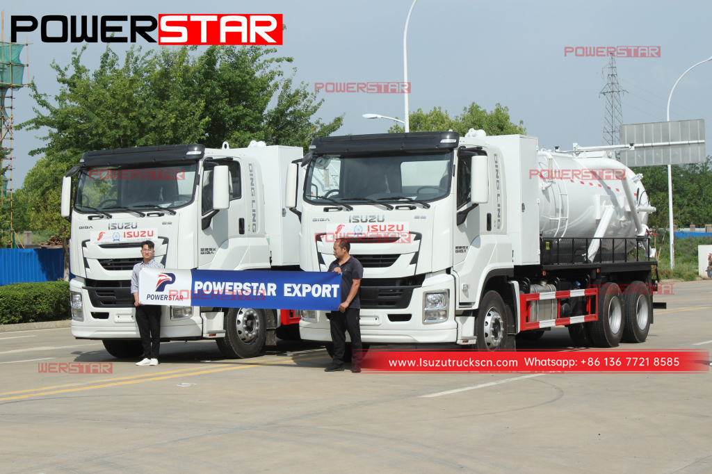 Afghanistan Japan ISUZU GIGA 10wheelers Sewage Suction Truck (Vacuum Tanker)