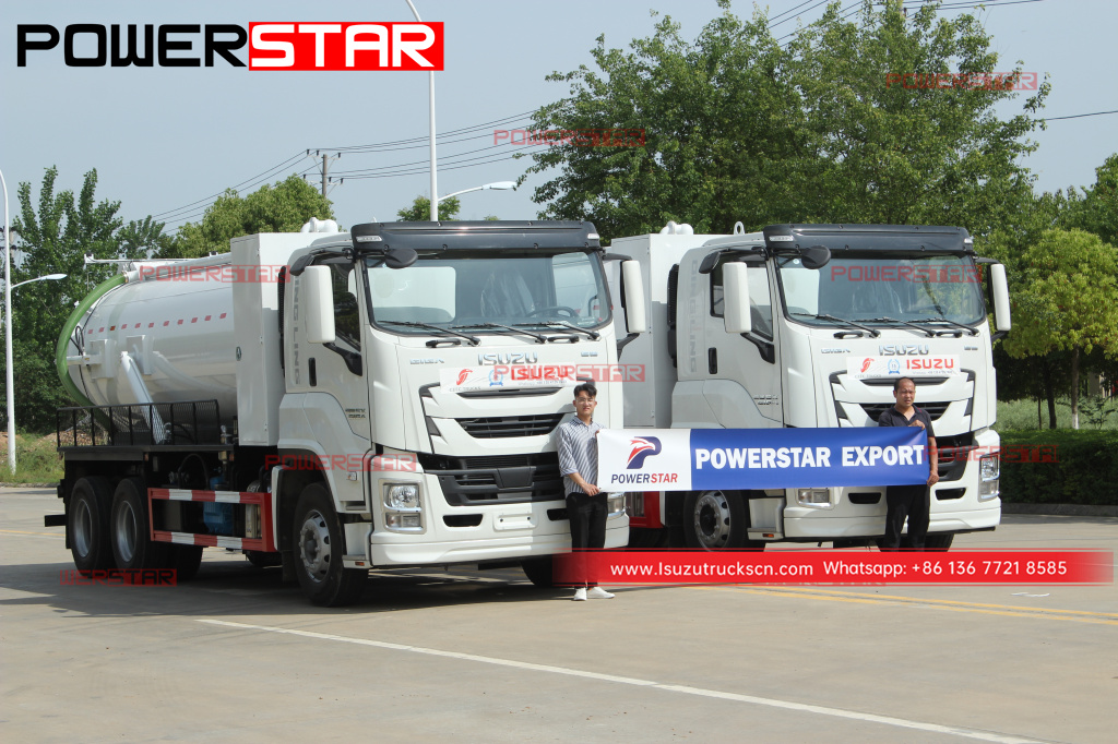 Afghanistan Japan ISUZU GIGA 10wheelers Sewage Suction Truck (Vacuum Tanker)