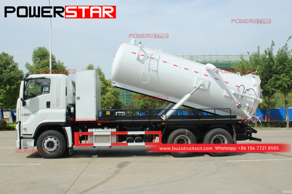 Afghanistan Japan ISUZU GIGA 10wheelers Sewage Suction Truck (Vacuum Tanker)