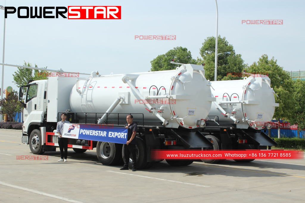 Afghanistan Japan ISUZU GIGA 10wheelers Sewage Suction Truck (Vacuum Tanker)