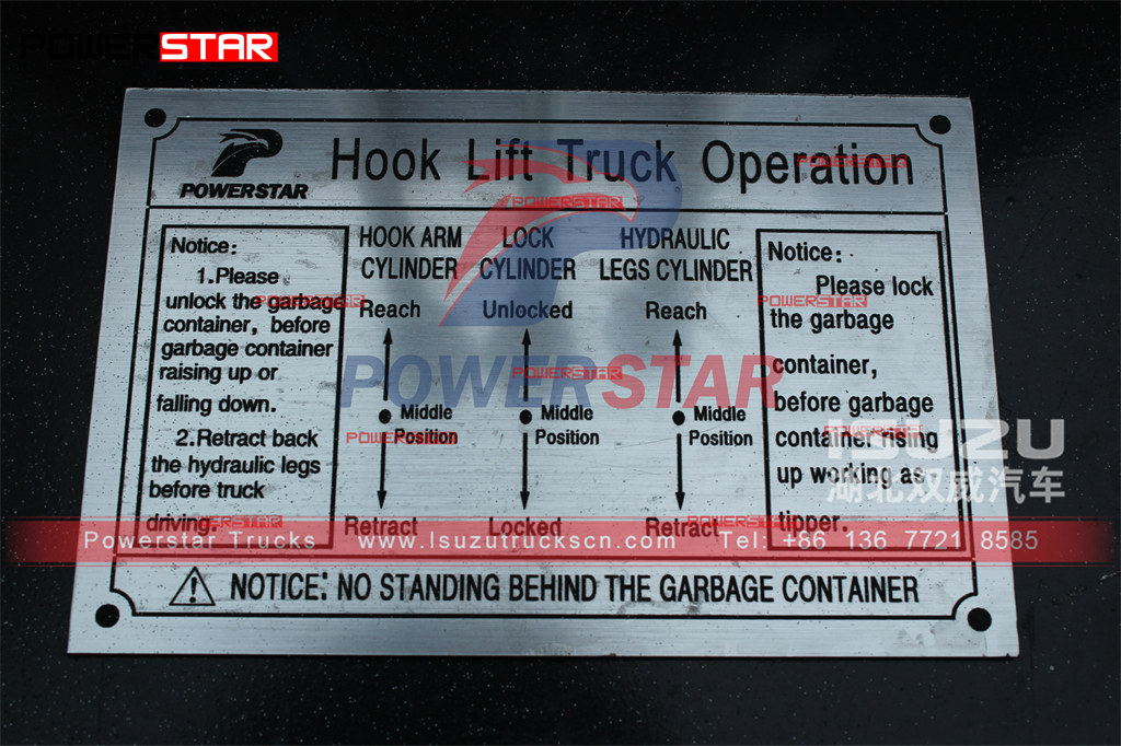 12CBM ISUZU Hook Loader Truck Manual export Mongolia