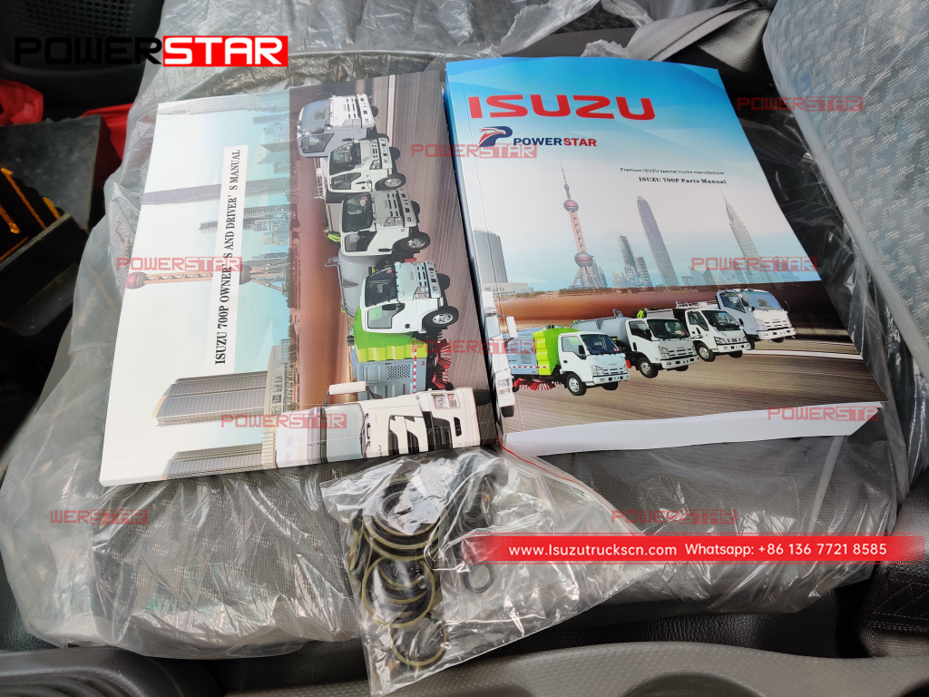 Mongolia ISUZU FTR/FVR refuse compactor truck and NPR boom crane trucks