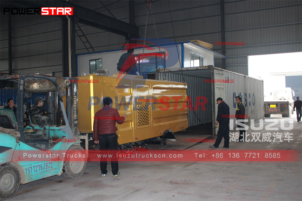 POWERSTAR 5CBM road sweeper body kit to be mounted on Mitsubishi chassis and export to Pakistan