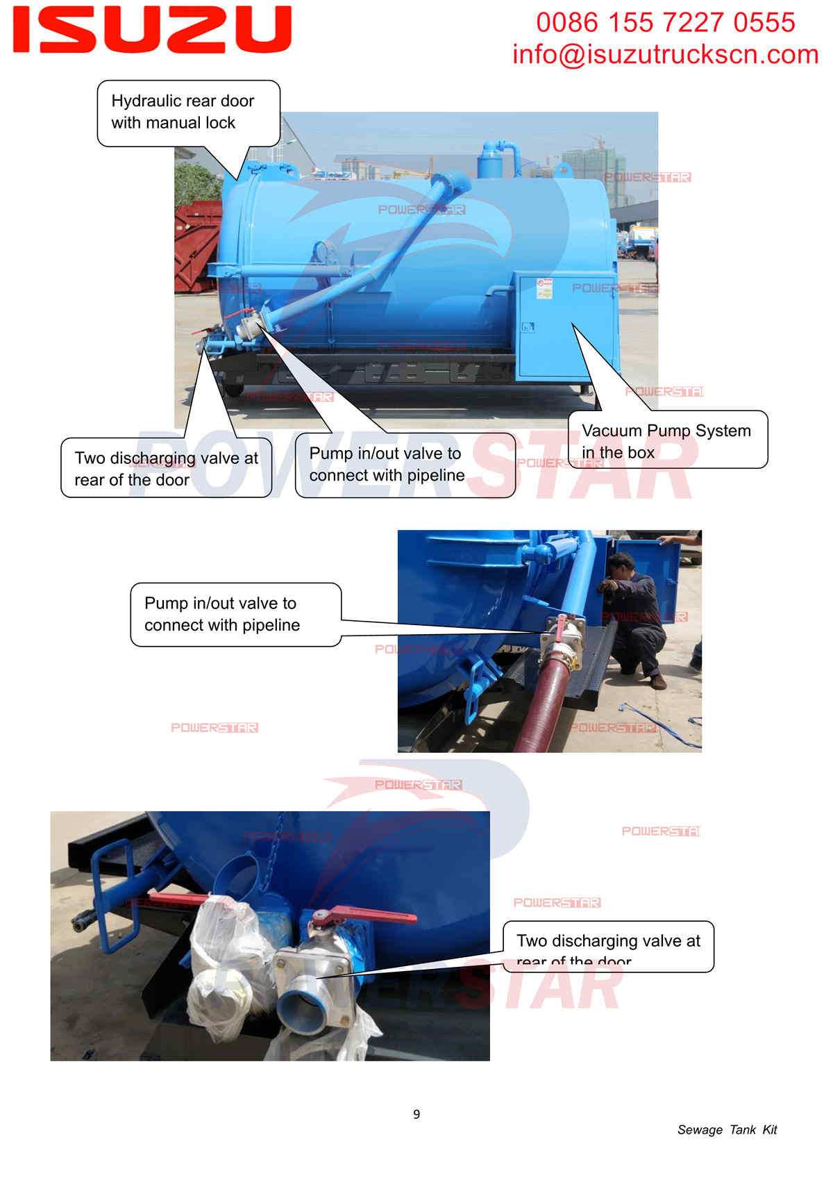 5000Liters Vacuum Tanker Upper Body Kit