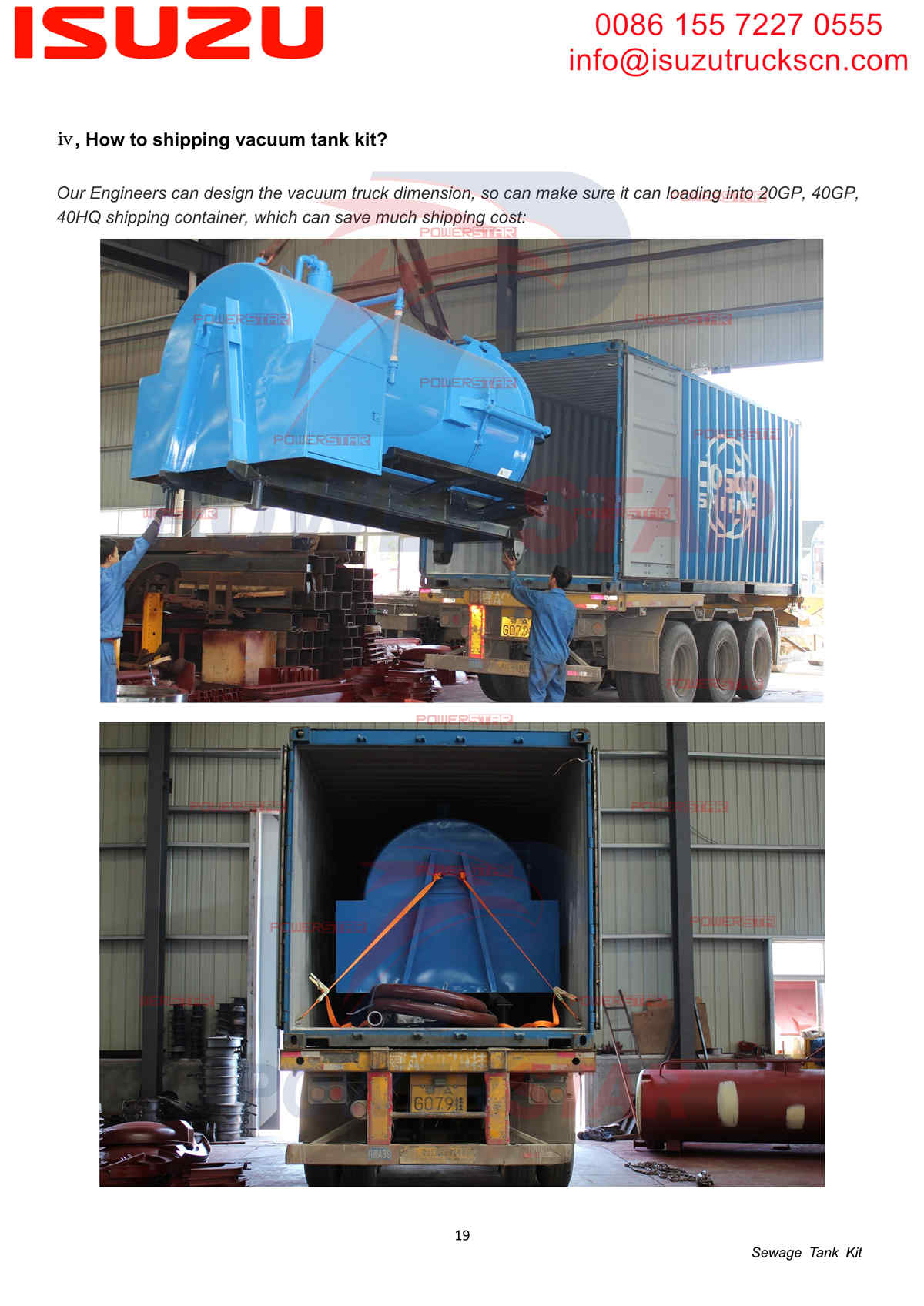 5000Liters Vacuum Tanker Upper Body Kit