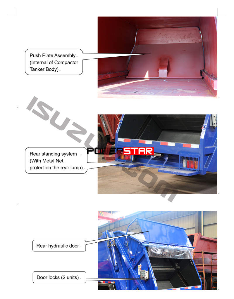 Isuzu 700P garbage compactor truck