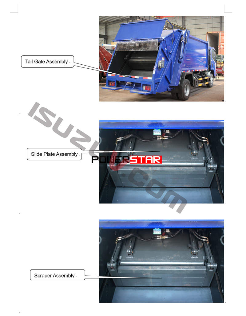 Isuzu 700P garbage compactor truck