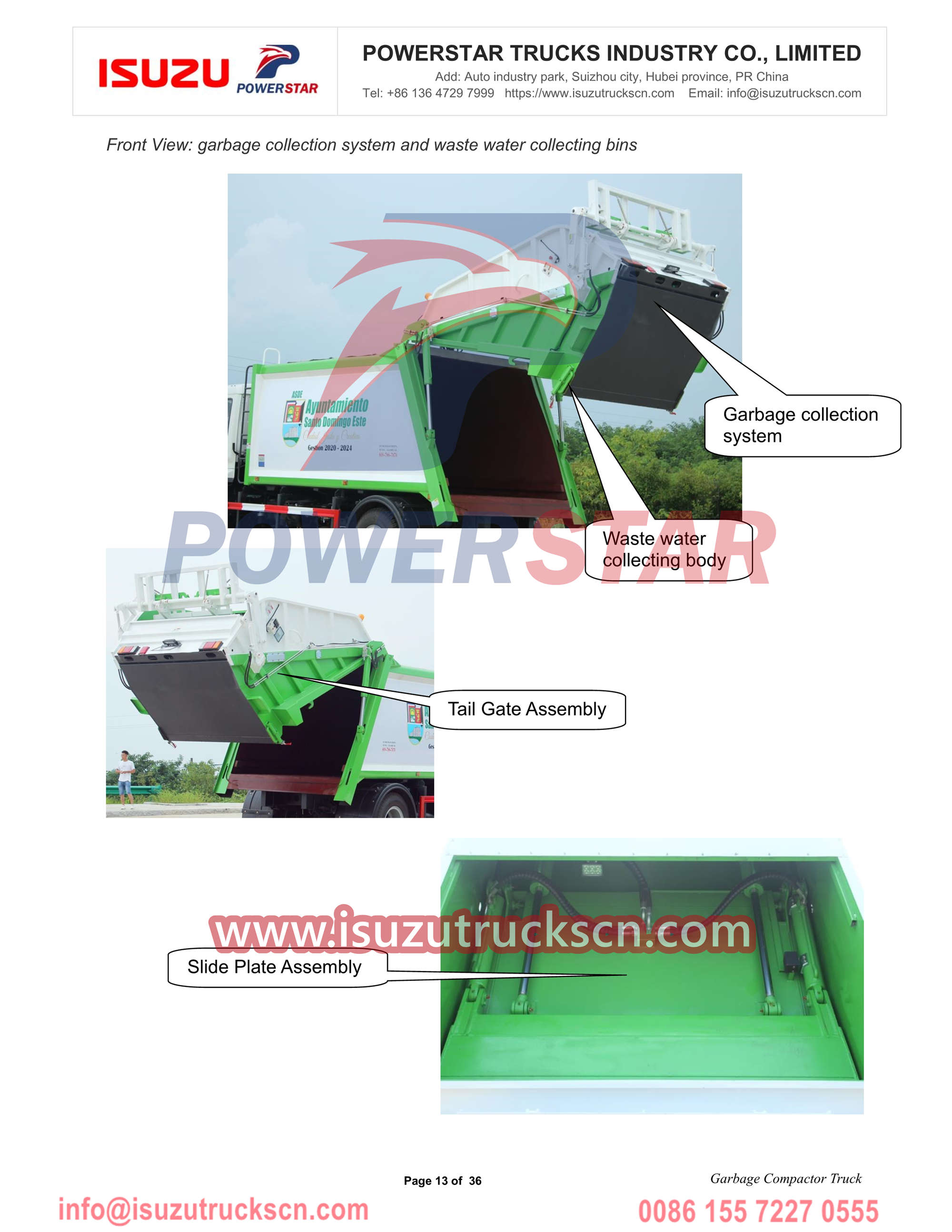 Isuzu NKR refuse compactor truck manual