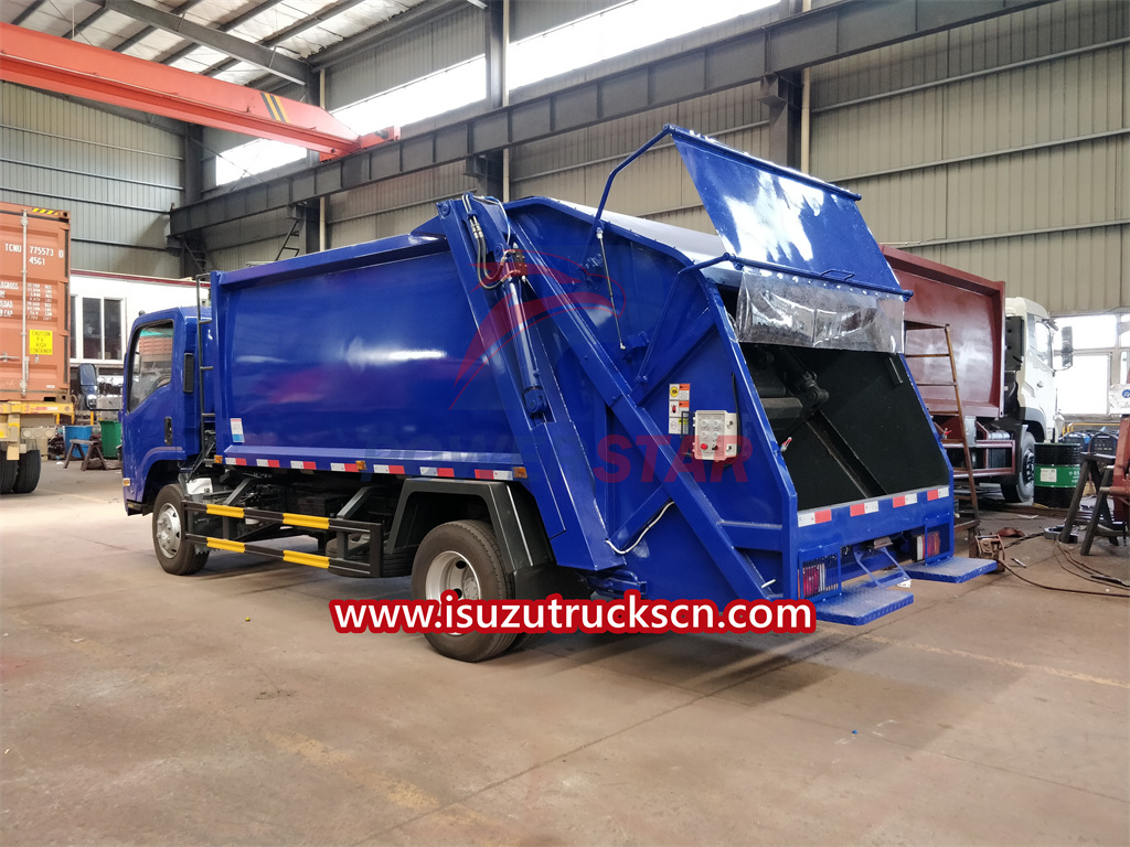 ISUZU NPR 8cbm refuse compactor truck export Grenada