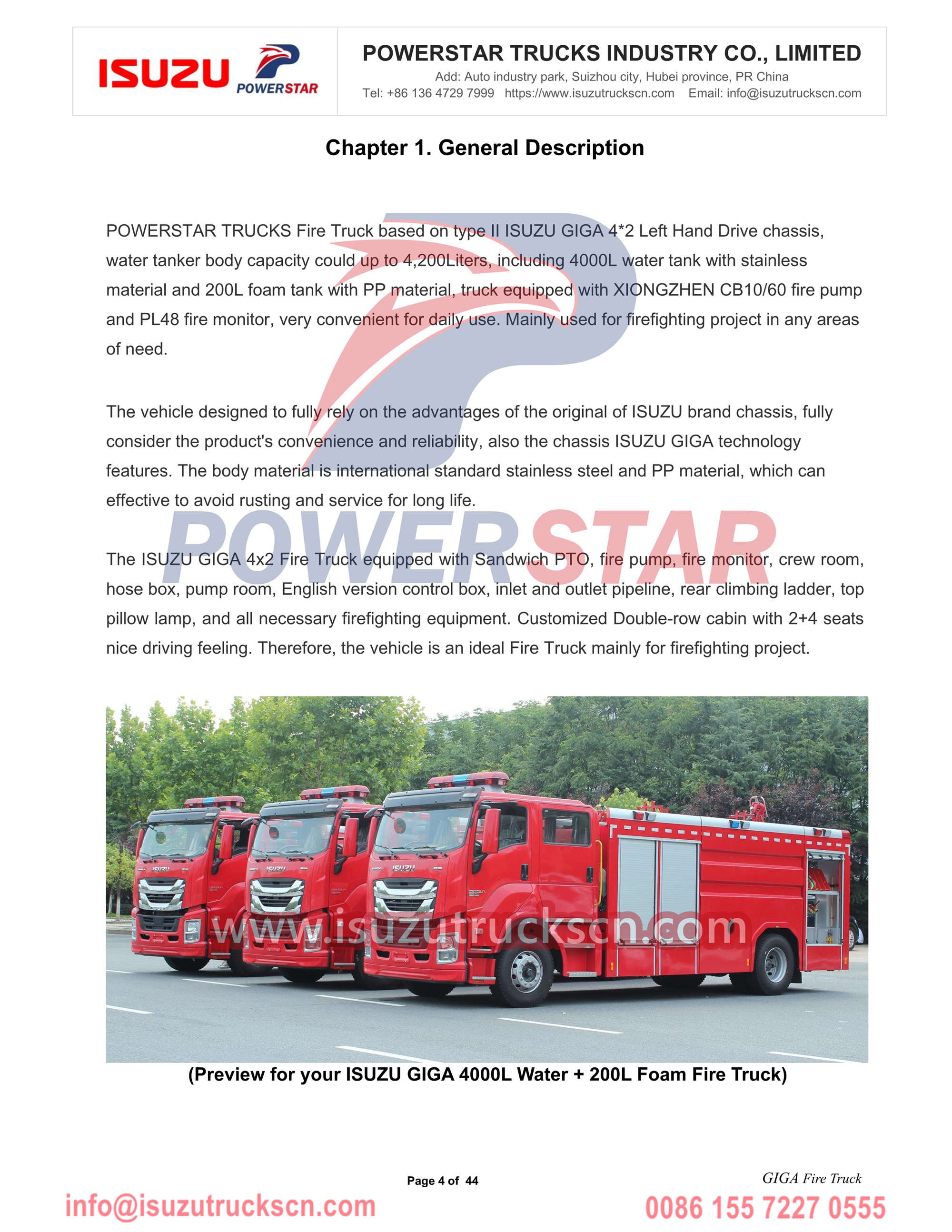 Isuzu fire truck