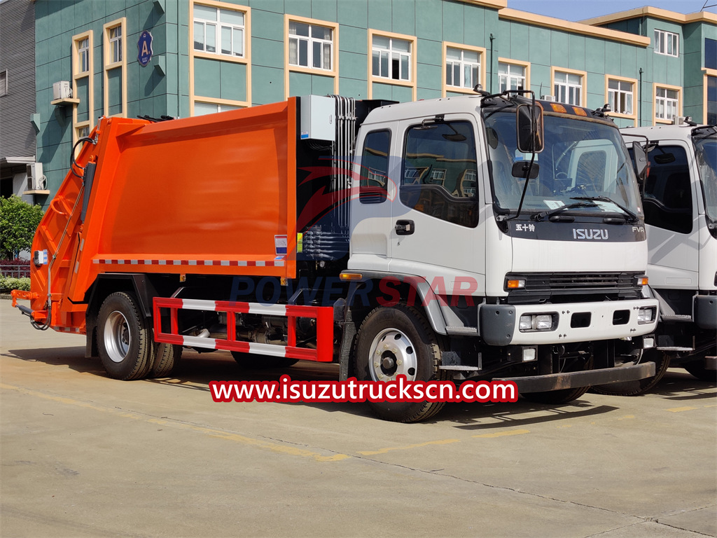 Isuzu garbage compactor truck