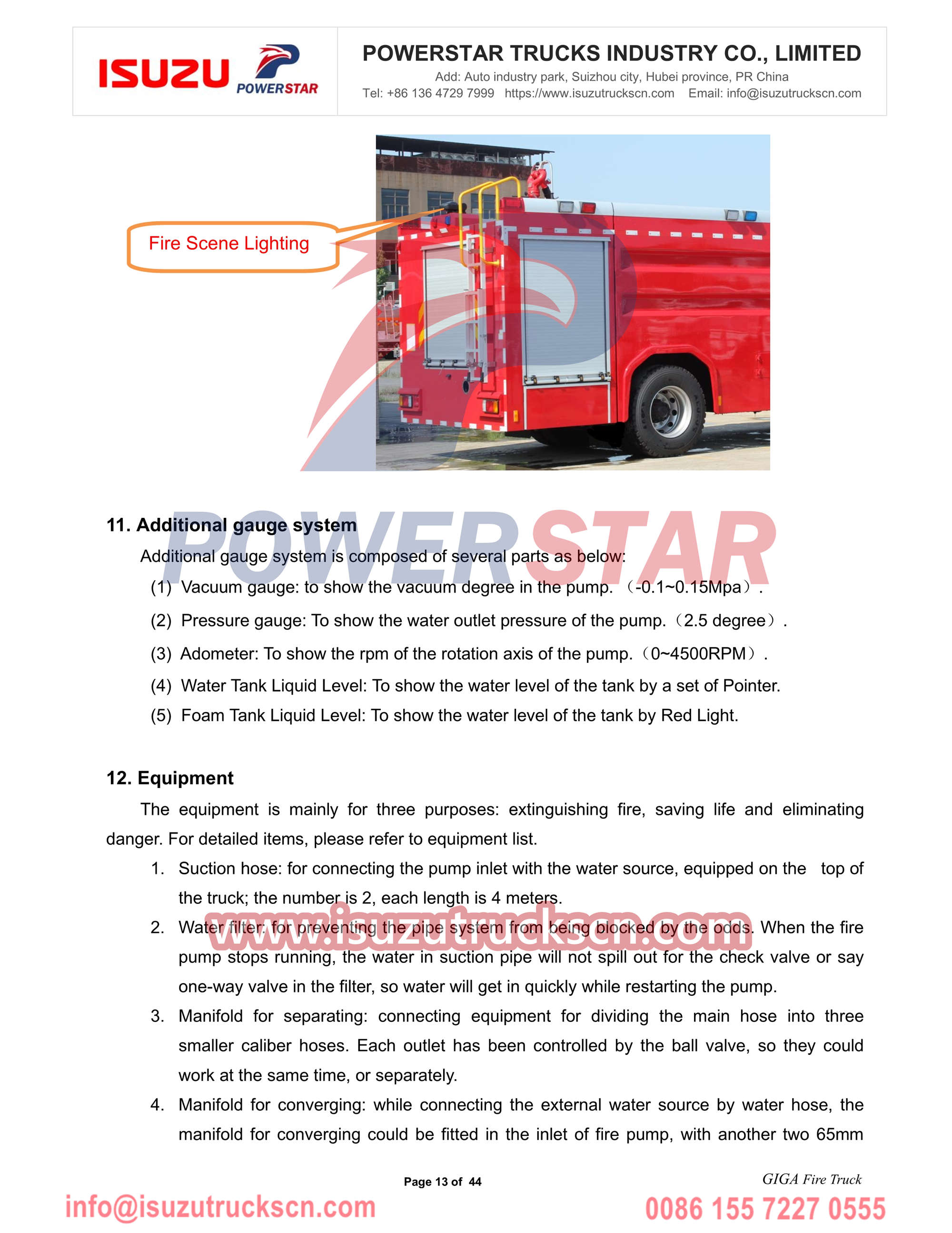 Isuzu fire truck