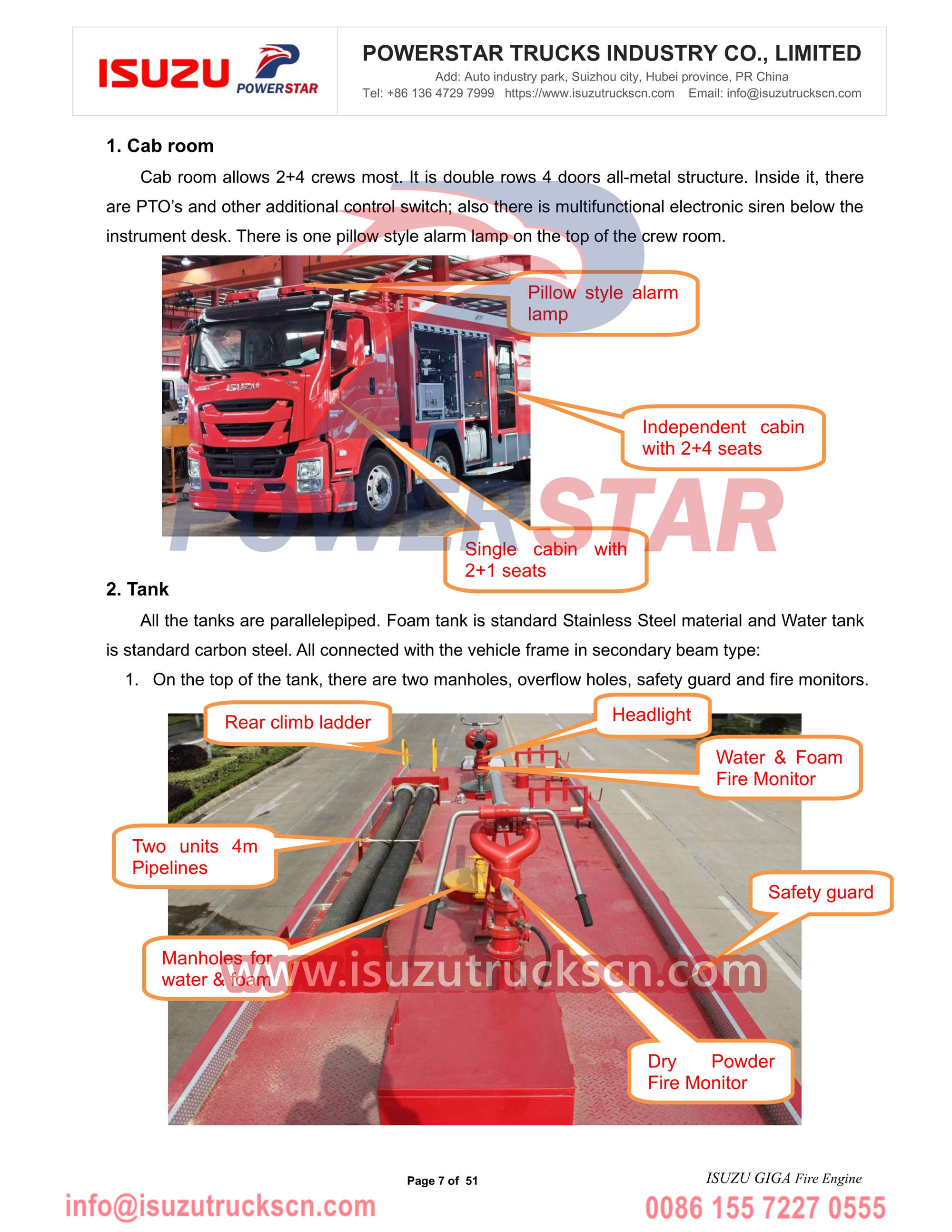 Isuzu giga fire engine