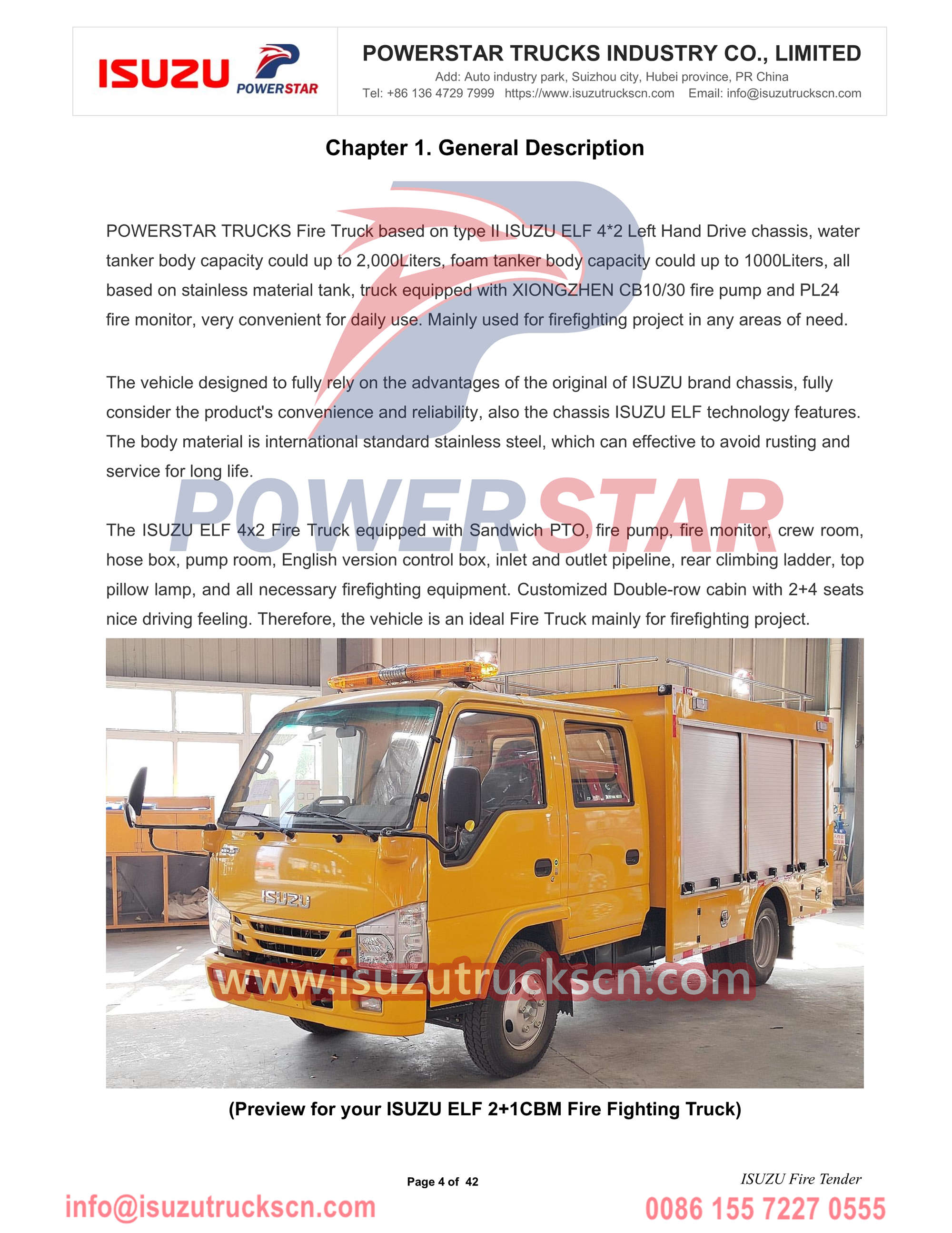 Isuzu fire engine