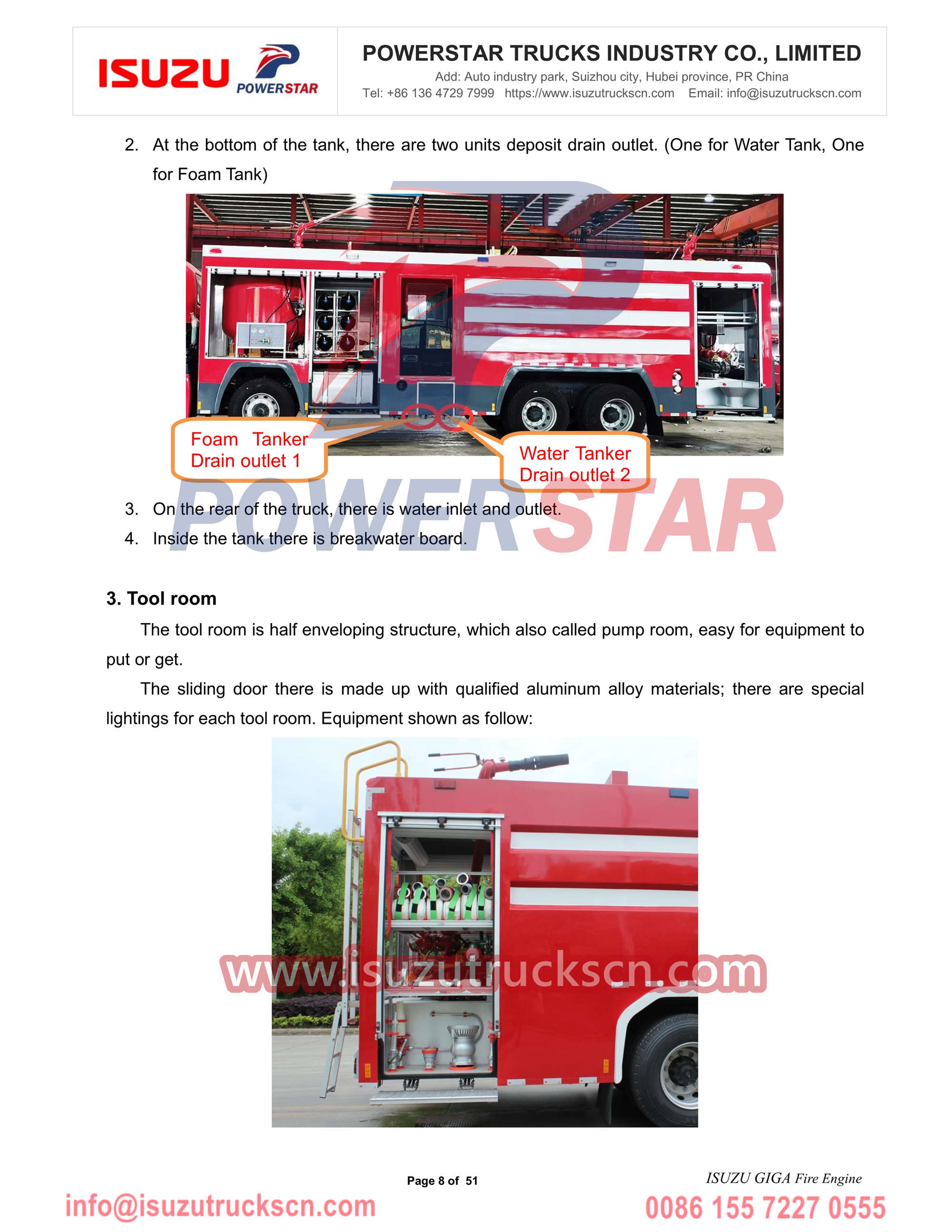 Isuzu giga fire engine