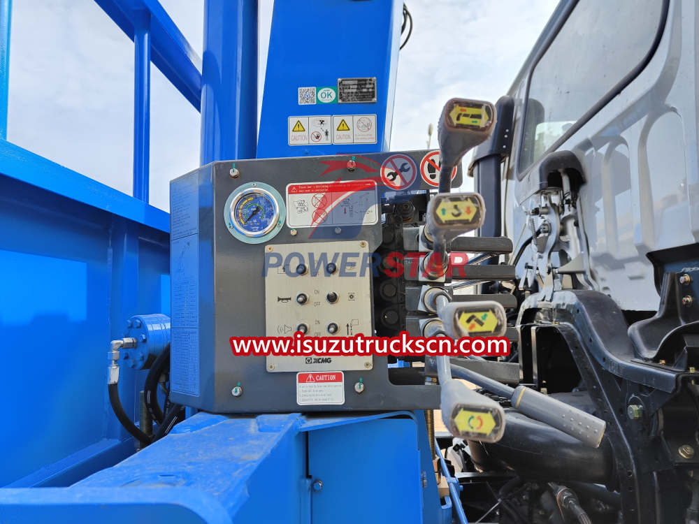 New used Boom crane on Isuzu FVR 4x4 Cargo Truck