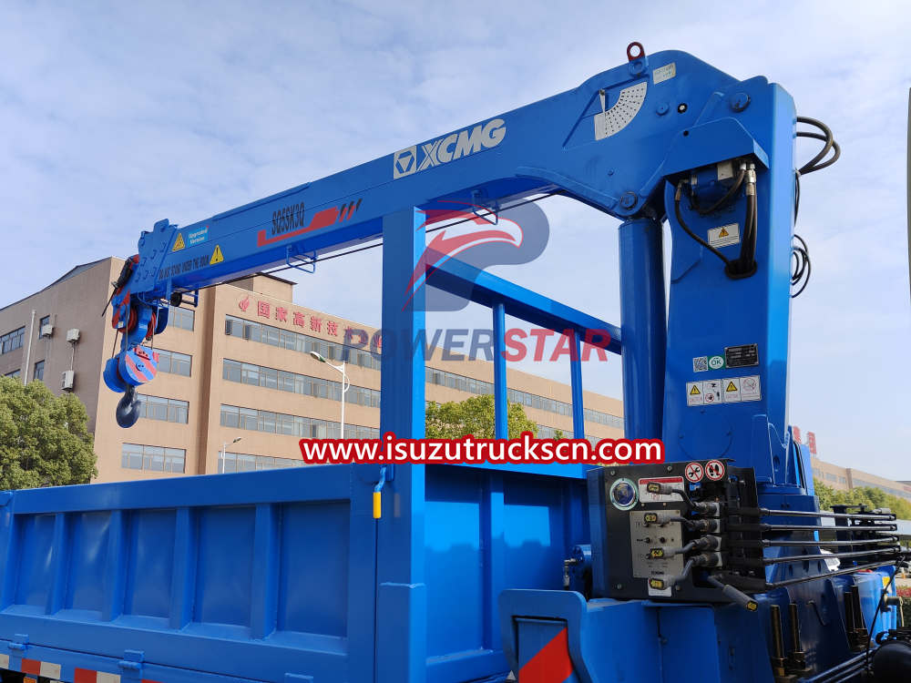 New used Boom crane on Isuzu FVR 4x4 Cargo Truck