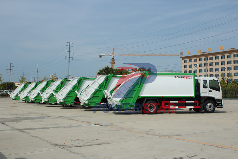 isuzu waste compactor truck