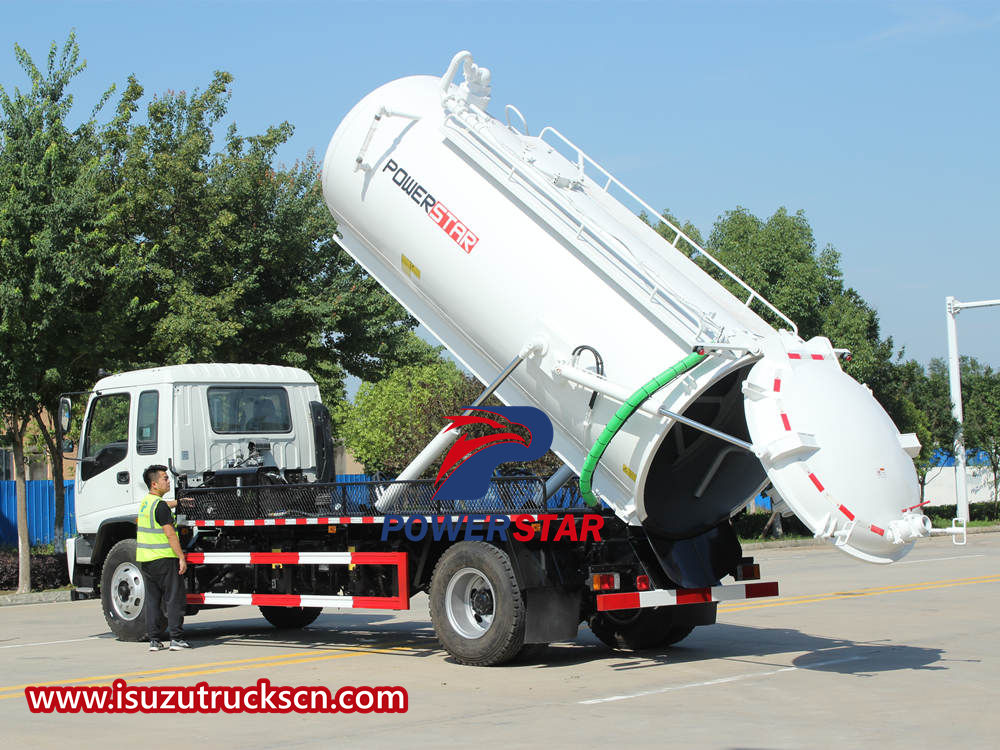 Isuzu vacuum tanker