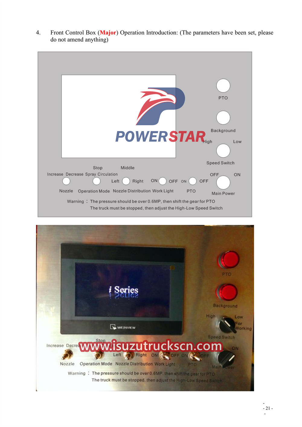 Isuzu FTR Intelligent Asphalt Distributor Truck User's Manual