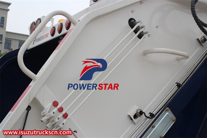 Isuzu ELF waste disposal truck manual operating lever
