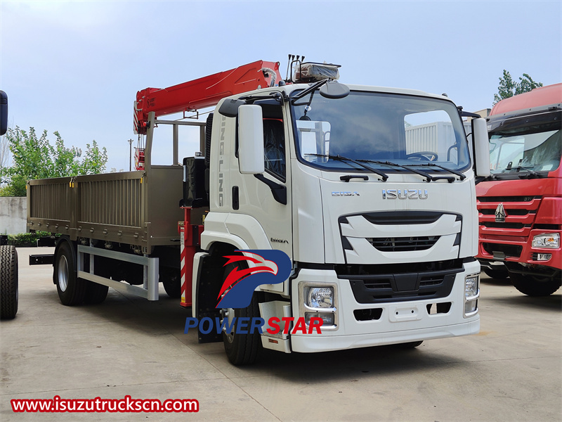 GIGA ISUZU 10-ton Stiff Boom Crane Truck