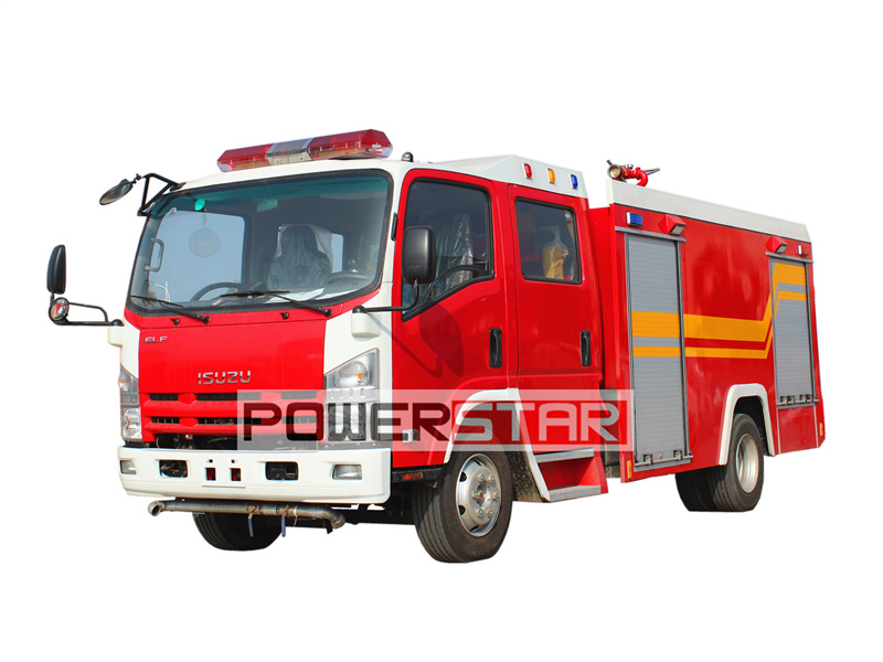  ISUZU NPR dry powder nitrogen fire truck
