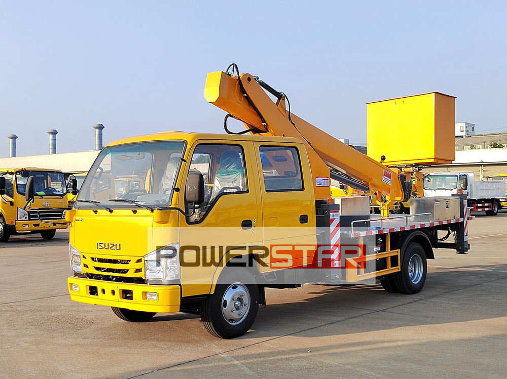 Isuzu aerial manlift truck
