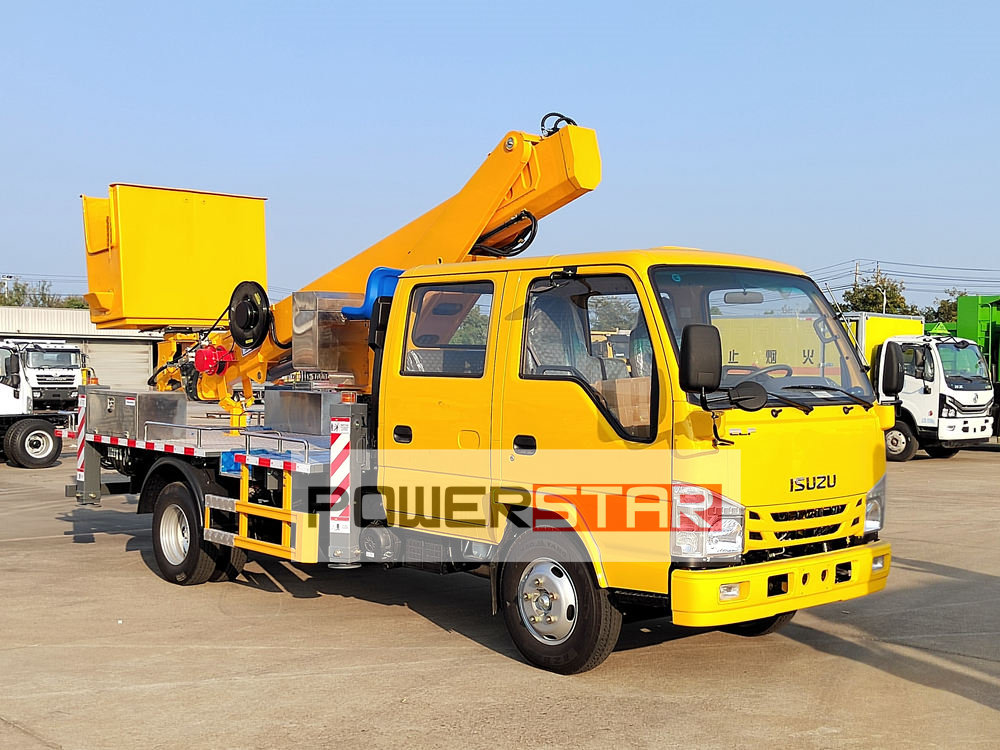 Isuzu telescopic platform truck