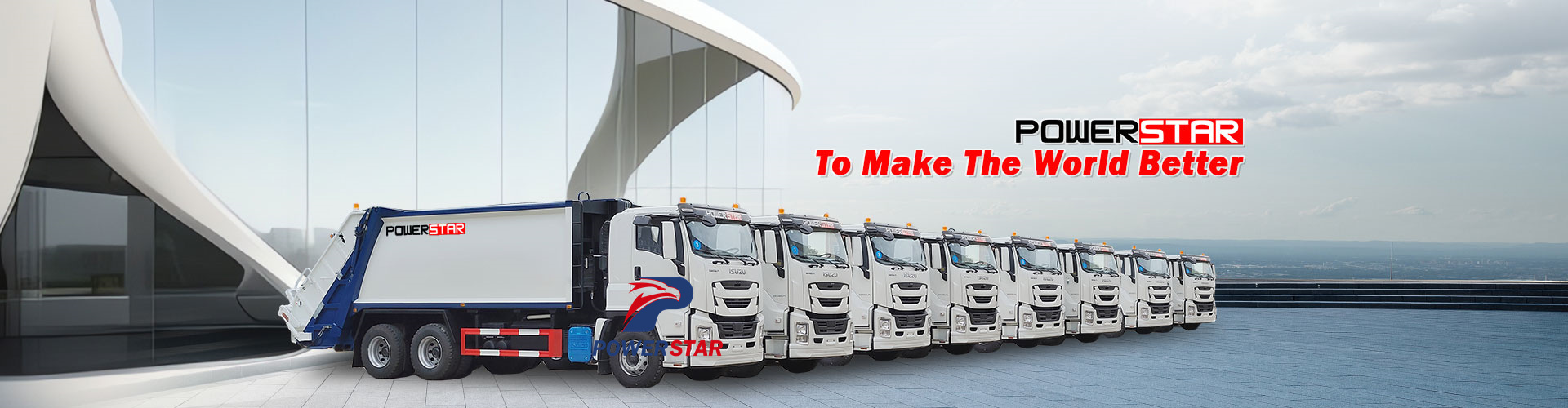 Isuzu rear loading garbage truck