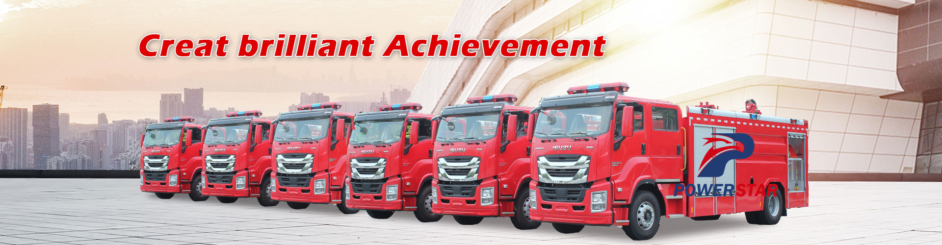 Isuzu fire fighting truck