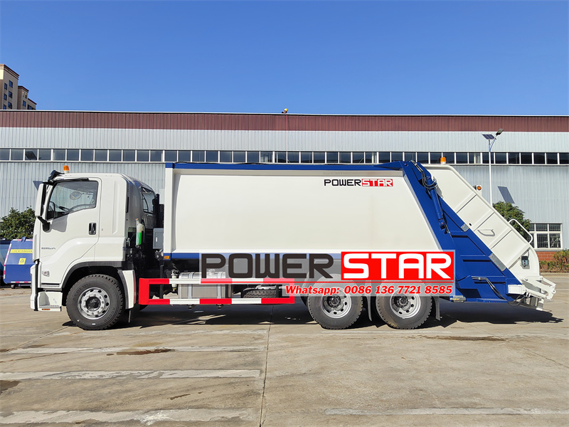 Isuzu 20 cbm integrated rear loader refuse truck