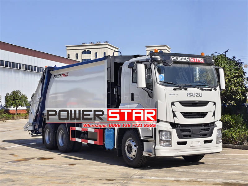 Isuzu giga 6UZ1 engine rear loader recycling truck